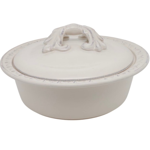 Certified International Firenze Ivory 2-1/2-Quart Round Baker with Lid